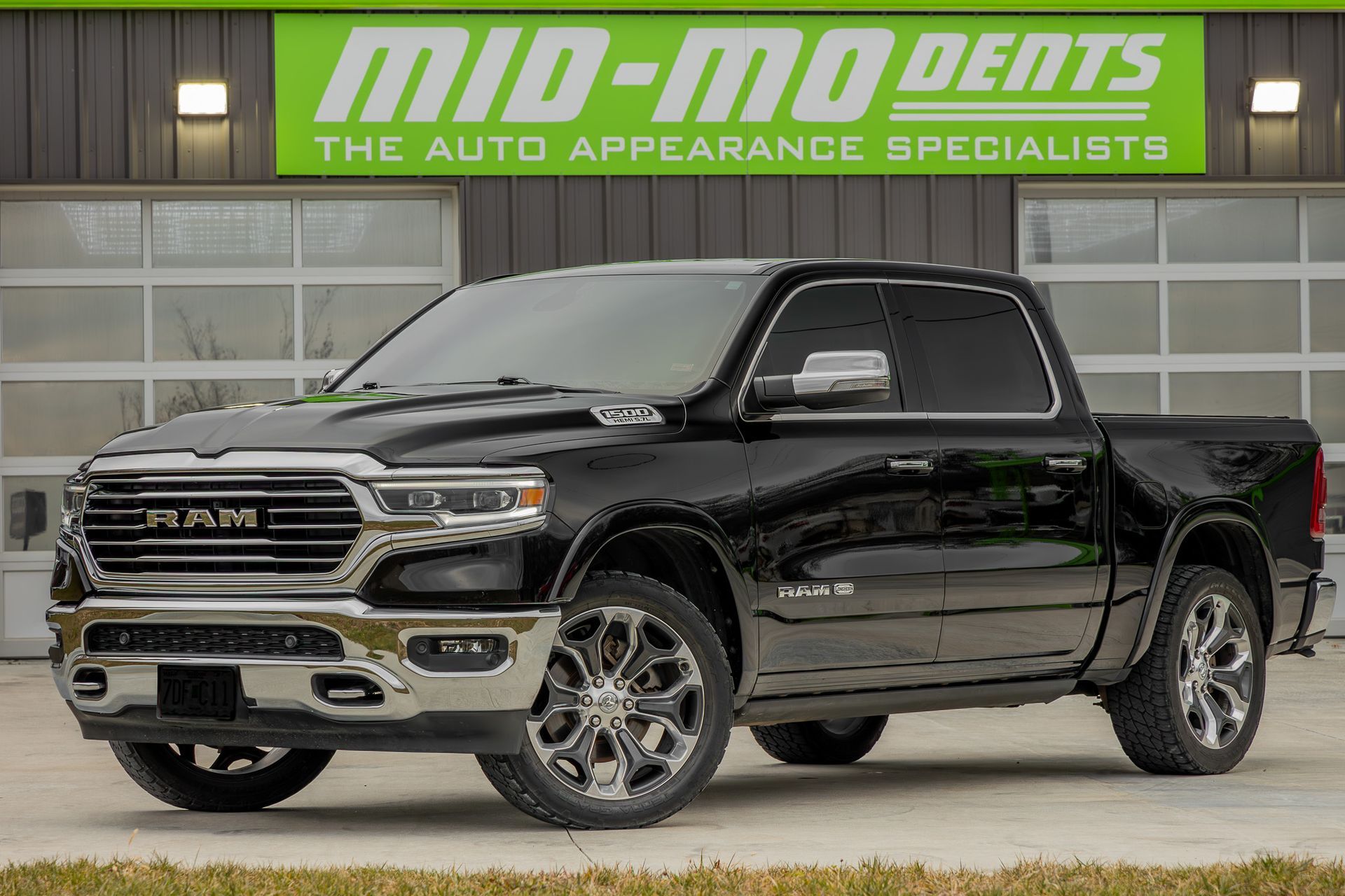 Ram 1500 after it got a ceramic coating and a paint correction at Mid-Mo Dents