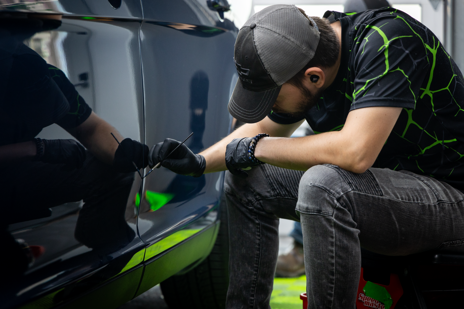 paint correction on tesla