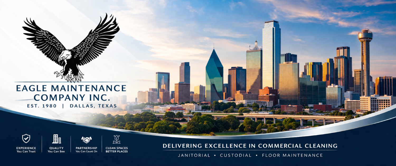 Eagle Maintenance Company Inc. hero banner — commercial cleaning in Dallas, Texas since 1980