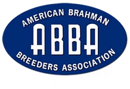 The blue oval logo of the American Brahman Breeders Association with the letters ABBA in white.