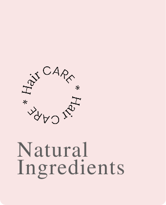 A pink background with the words `` natural ingredients '' written on it.