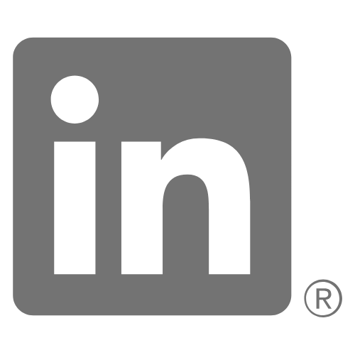 Grey LinkedIn logo