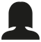 A black silhouette icon representing a person with a short, bob-style haircut.