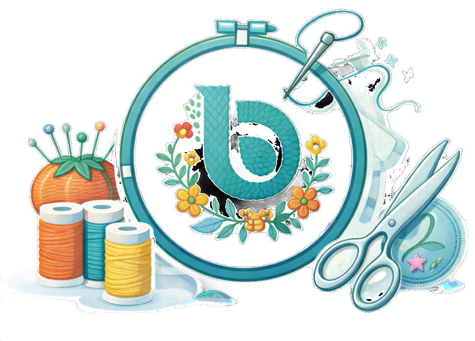 Gold embroidered text 