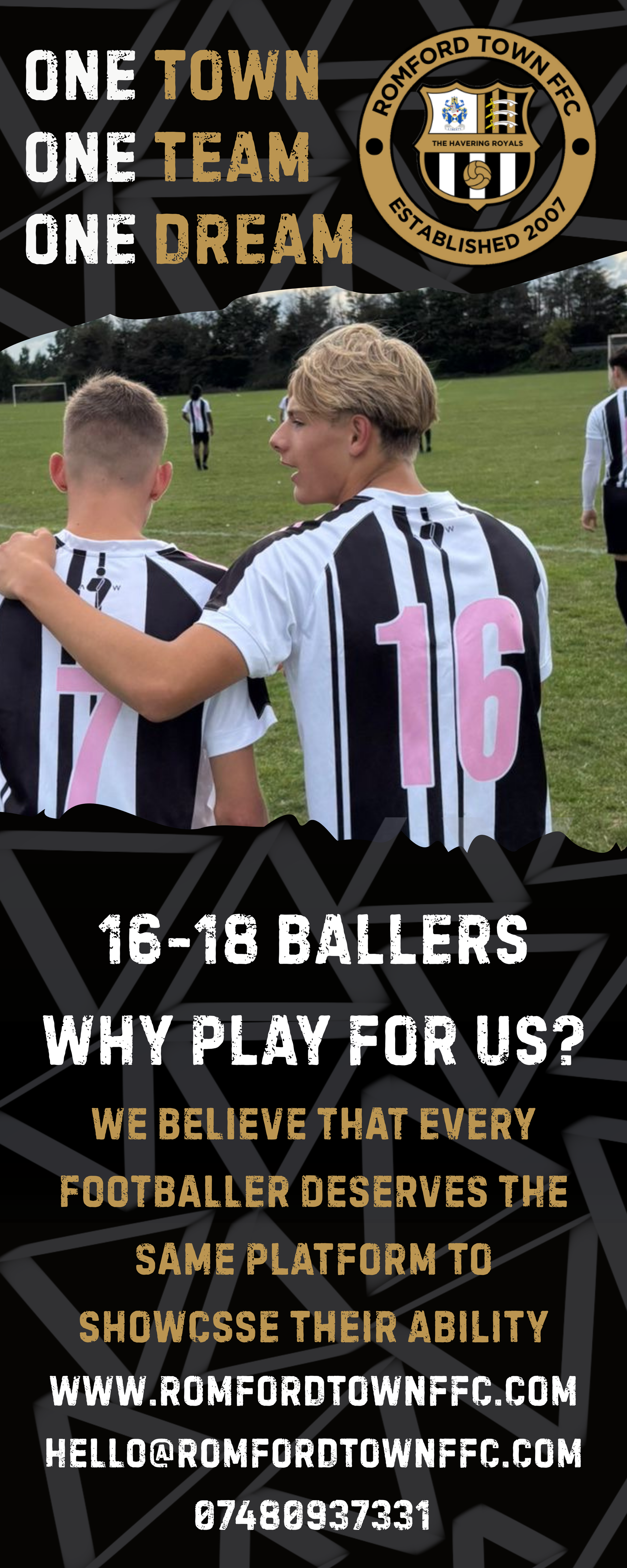 Soccer players in black and white jerseys, 