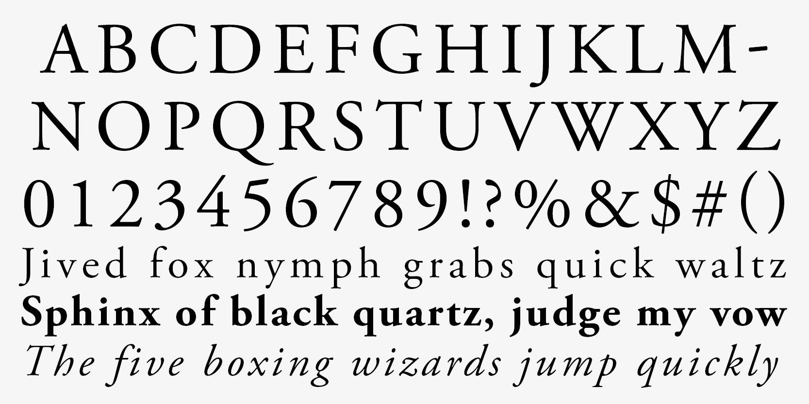 Garamond Font Example