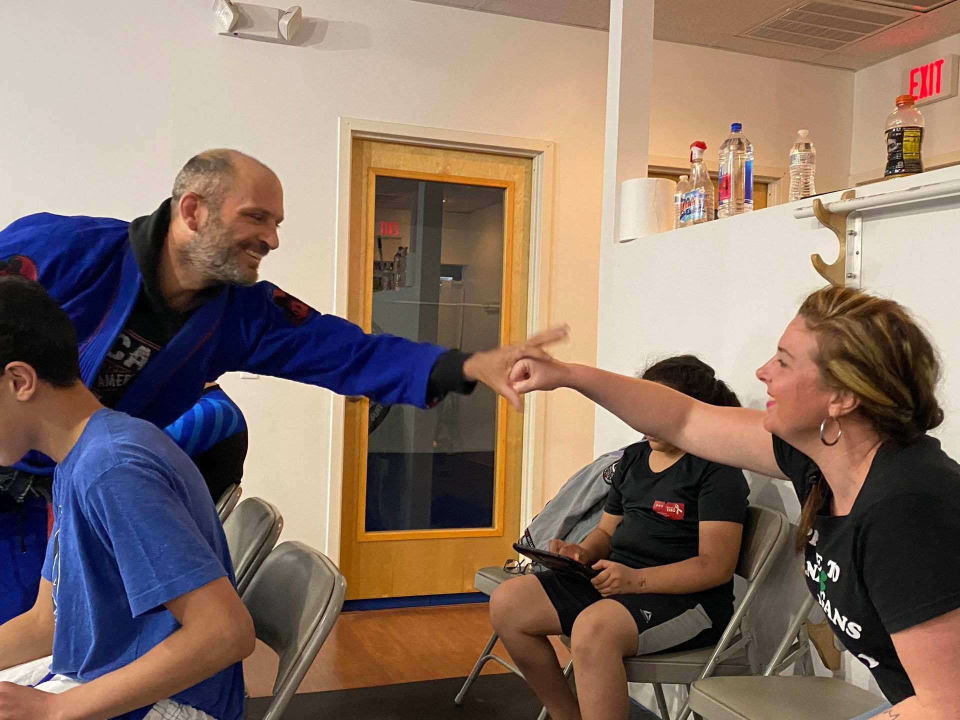 Families training Brazilian Jiu-Jitsu together at Plainville Martial Arts in Plainville, CT.