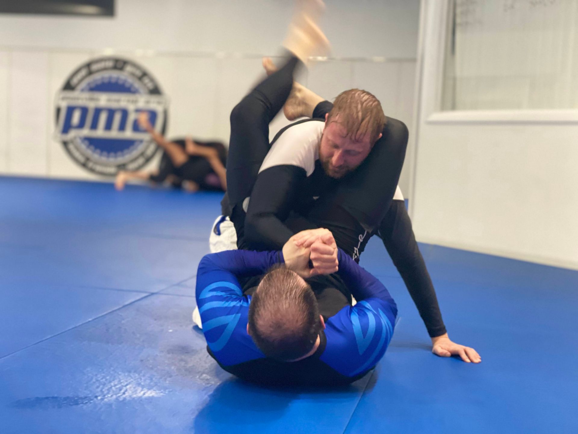Students practice beginner martial arts drills at Plainville Martial Arts in Plainville.