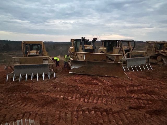 Bulldozers on Cleared Area – Vancleave, MS – Arbor Pro of Mississippi