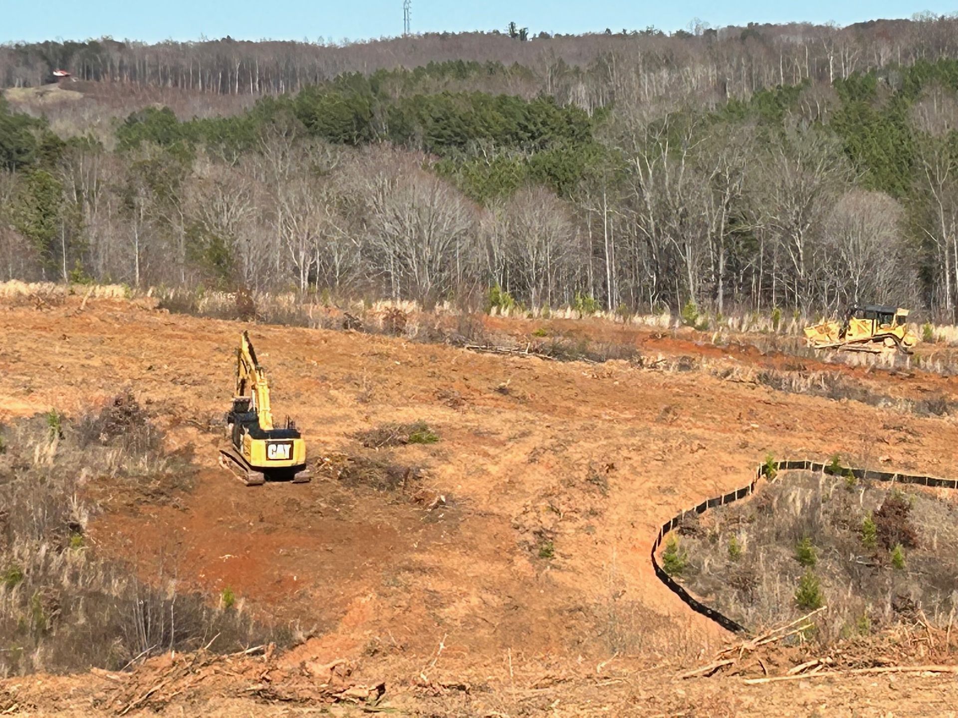 Bulldozers on Cleared Area – Vancleave, MS – Arbor Pro of Mississippi