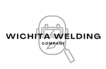 A wichita welding company logo with a welding helmet and a welding torch.