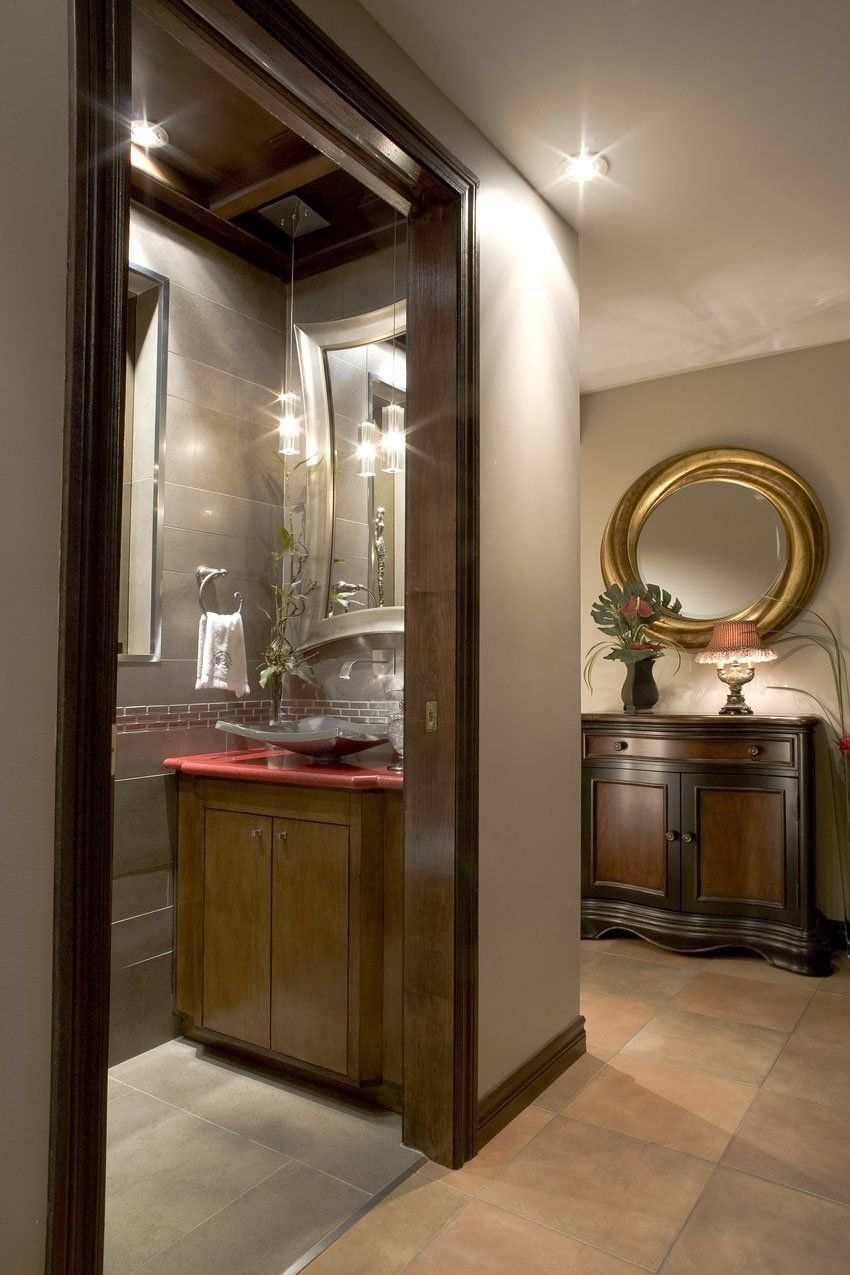 high end half bathroom