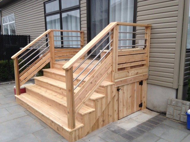 natural colour cedar stairs