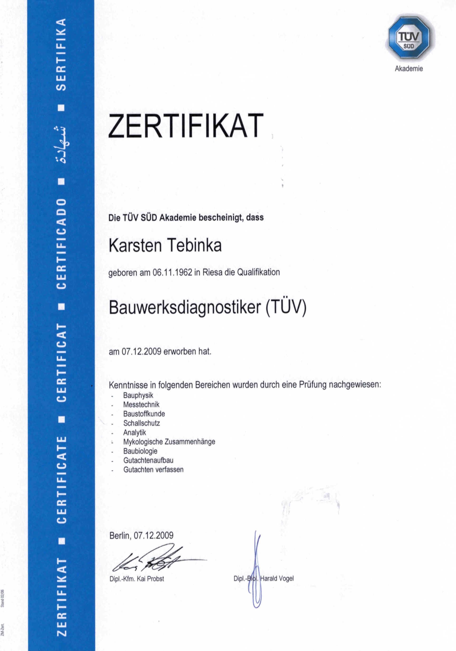 Zertifikat