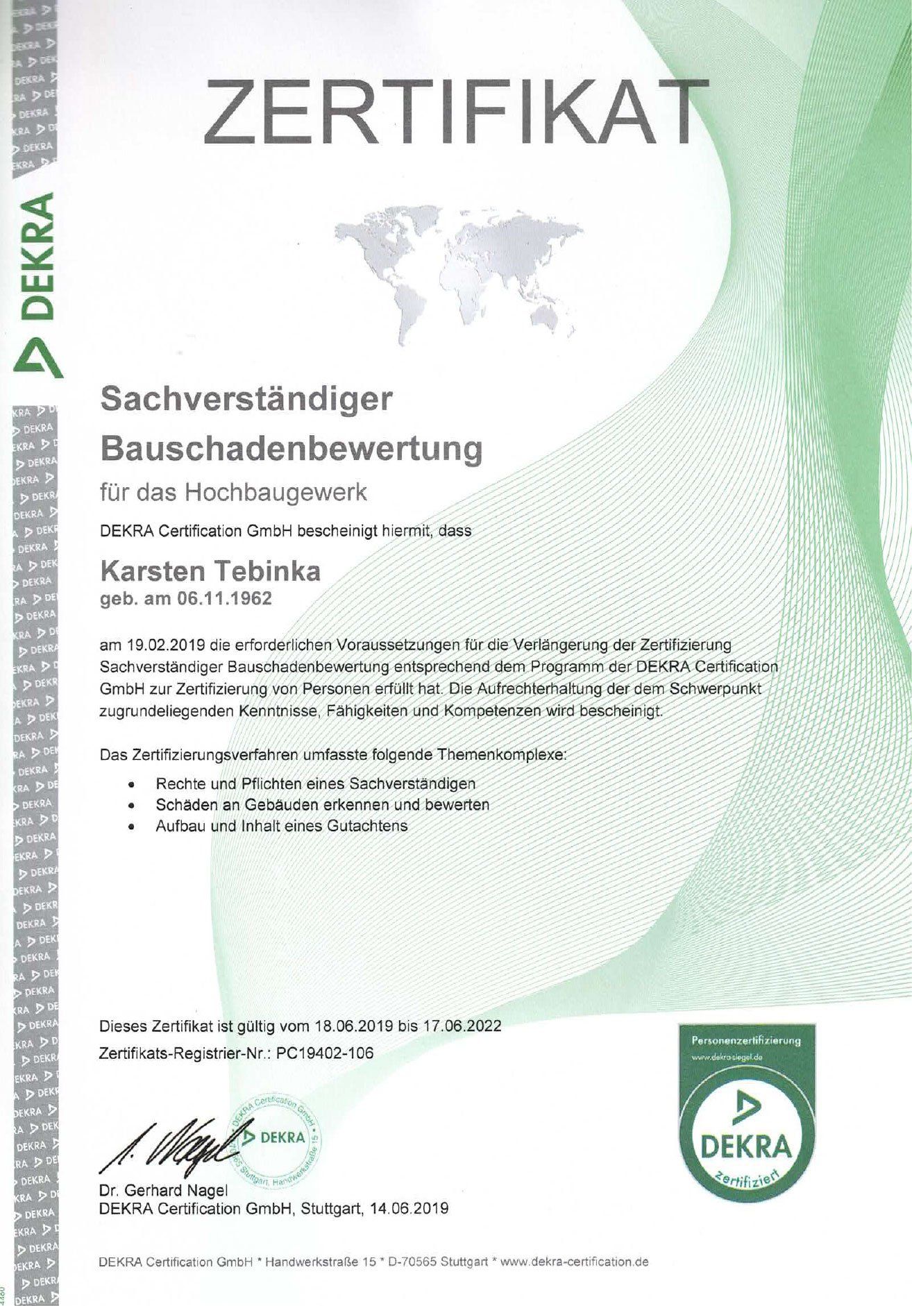 Ihr unabhängiger Baugutachter und Sachverständiger in Birkenwerder Bauschadenbewertung Zertifikat