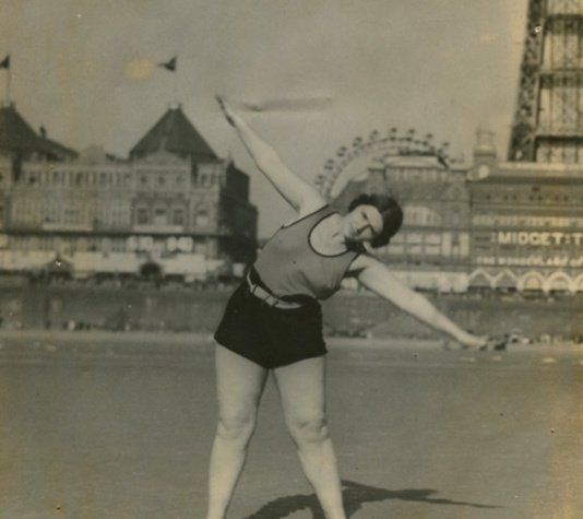 Sea and land-training in Blackpool, summer 1928.
