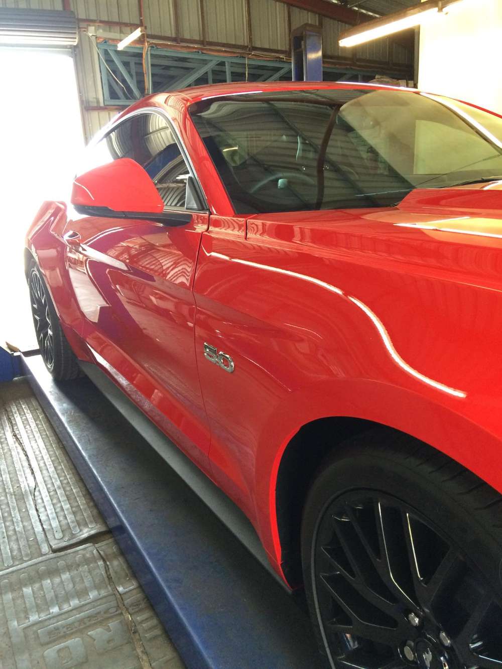 Red Car Newly Ceramic Coating — Window Tinting in Coffs Harbour NSW