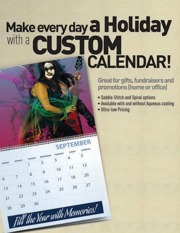 Make every day a holiday with a custom calendar !