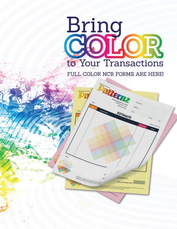 A poster that says bring color to your transactions