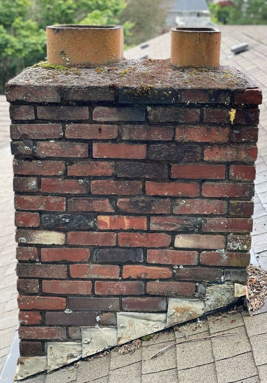 Chimney Flashing That Needs Replacement