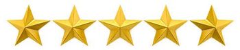 5 Stars lined up in a row representing a 5 star review for KK Performance in Arkansas