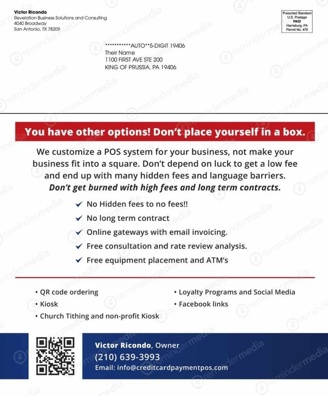 A postcard that says you have other options do n't place yourself in a box