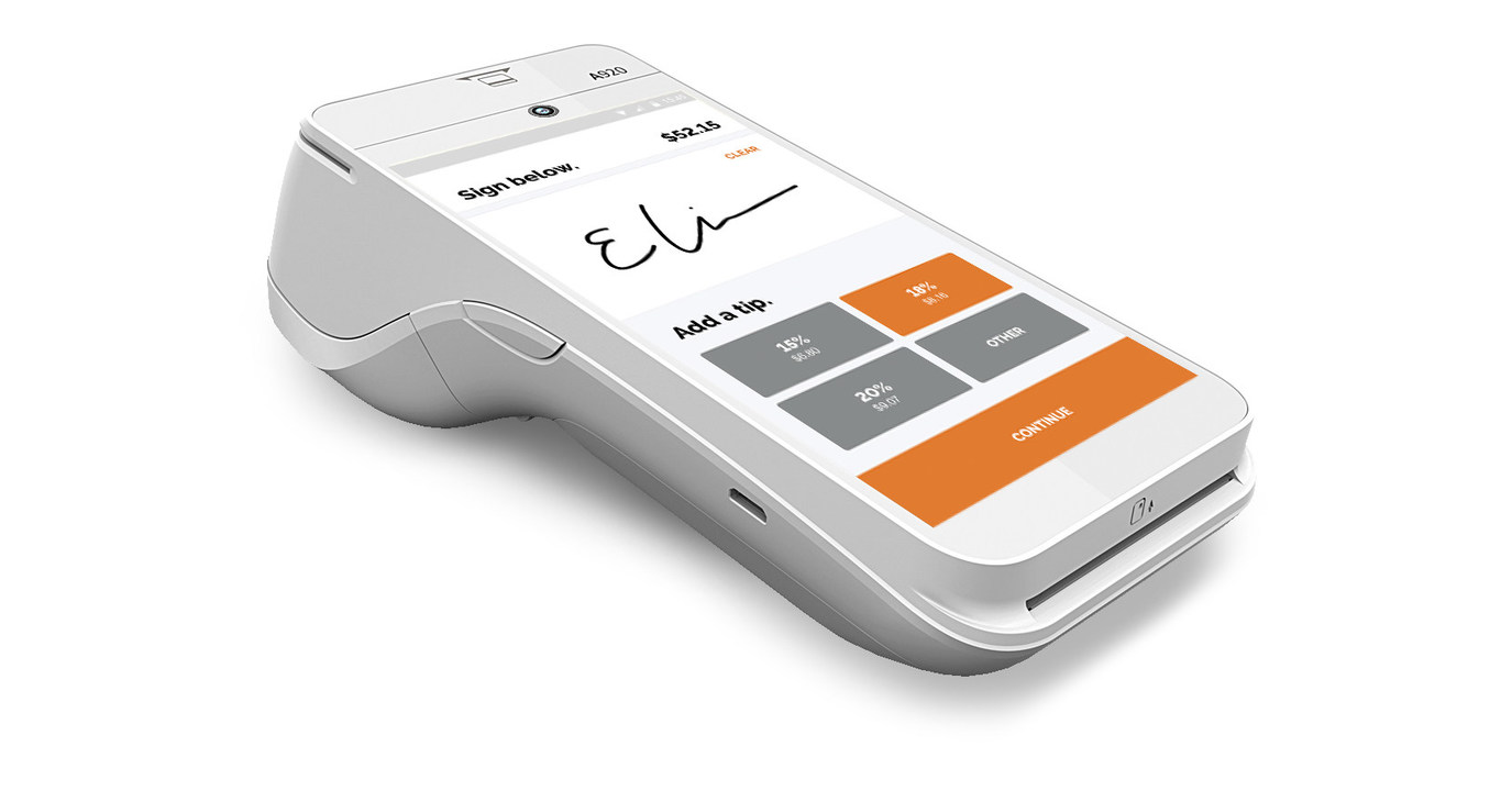A white and orange smart phone with arabic writing on the screen.