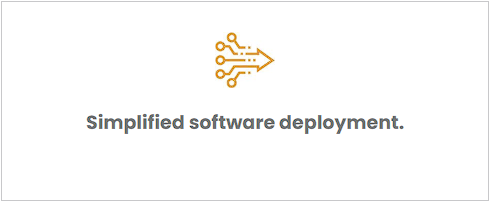 A logo for a company called simplified software deployment