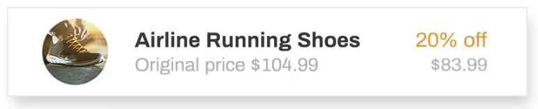 A picture of a pair of airline running shoes