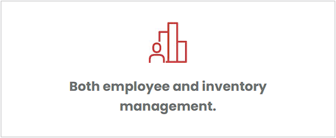 A logo for both employee and inventory management.