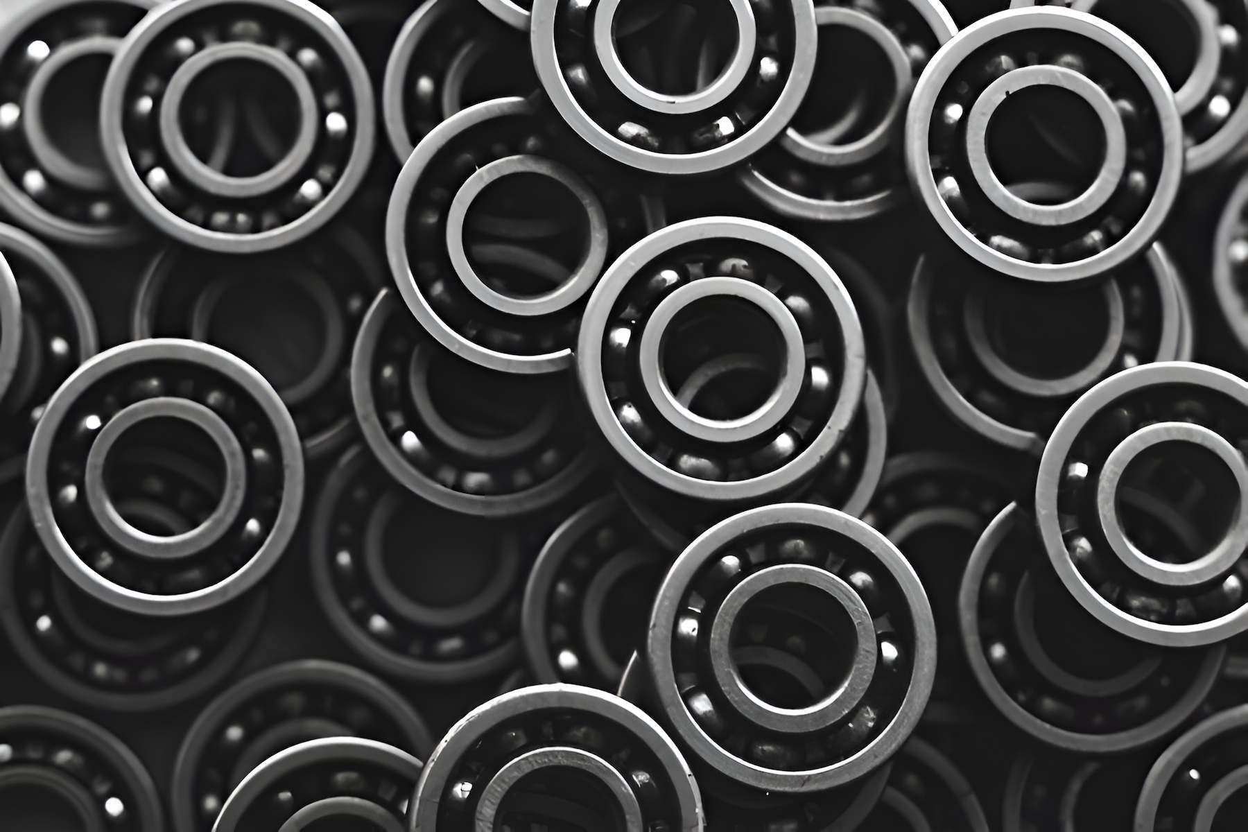 Ball bearings scattered, metallic gray and black.— Mid Coast Bearing Centre in Kempsey, NSW