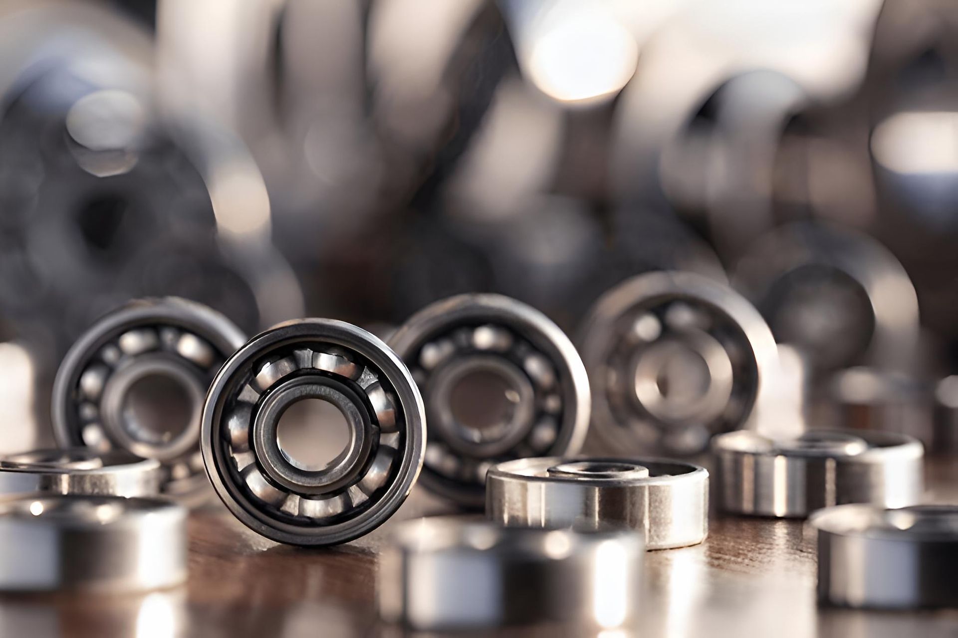A Bunch of Bearings Are Sitting on a Table — Mid Coast Bearing Centre in Wauchope, NSW