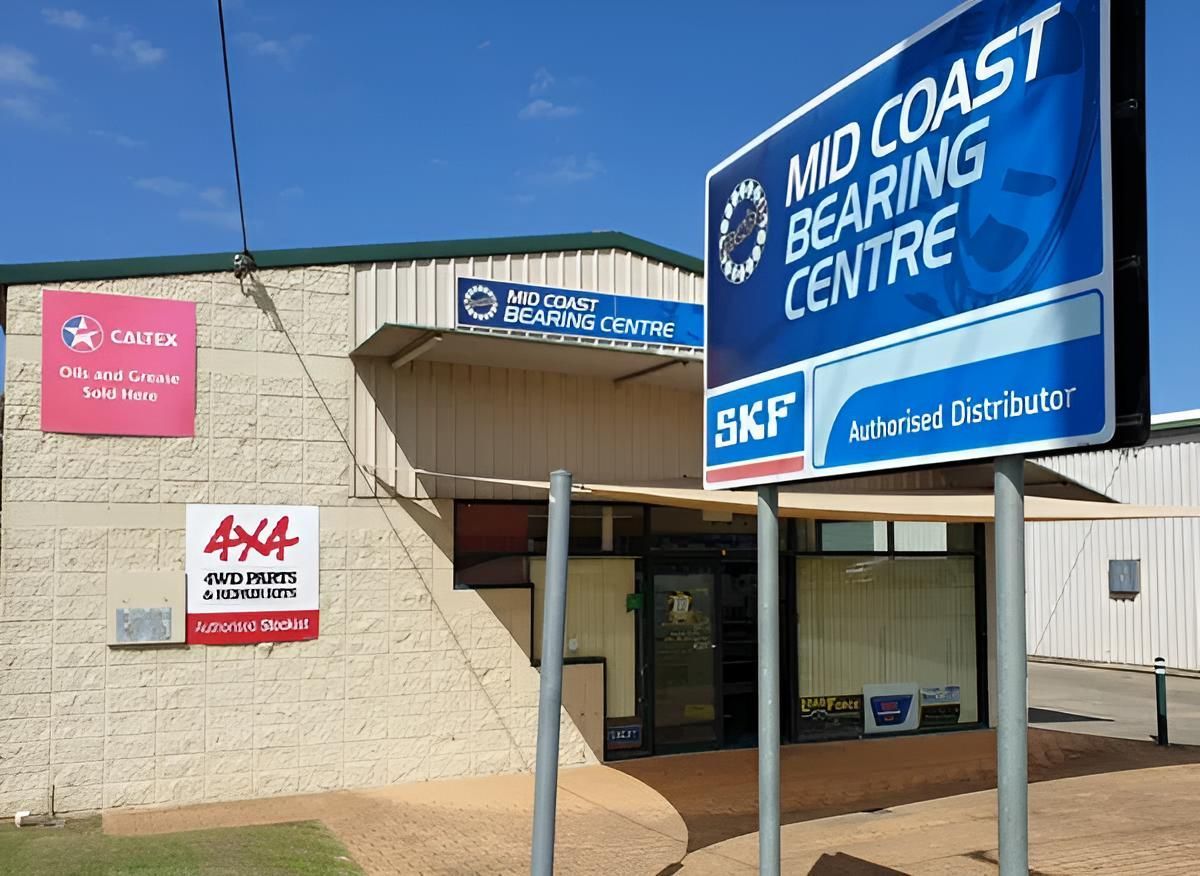A Building With a Sign That Says Mid Coast Bearing Centre — Mid Coast Bearing Centre In Taree, NSW