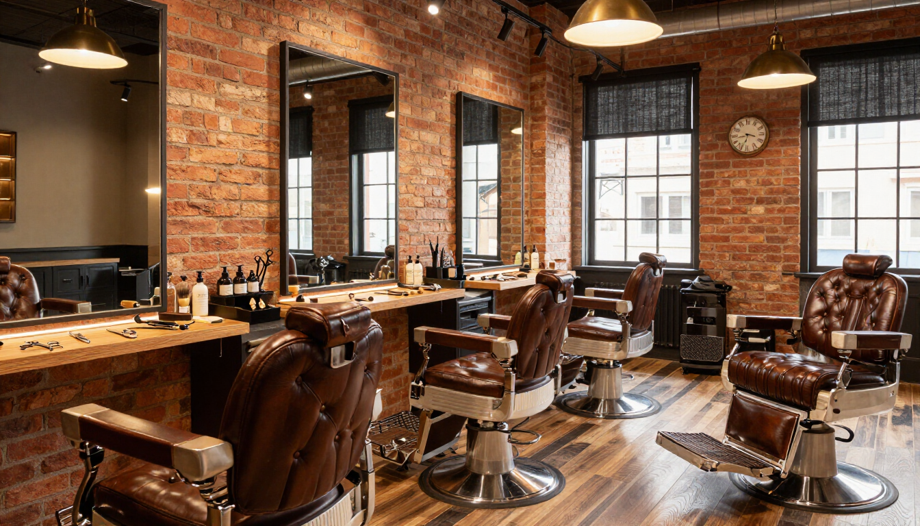 Interior de barber#a de lujo