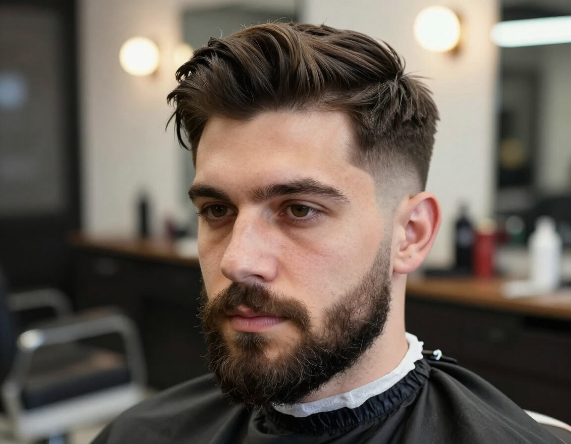 Hombre con barba perfecta