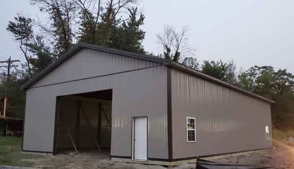 large grey barn