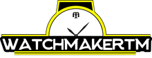 A watchmaker tm logo with a clock on it