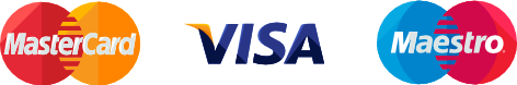 Mastercard and visa logos on a white background
