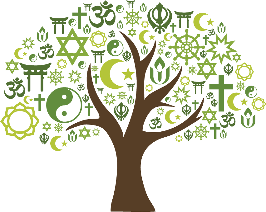 Religion symbols tree