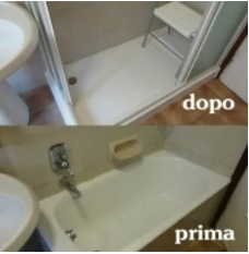 vasca da bagno prima e dopo
