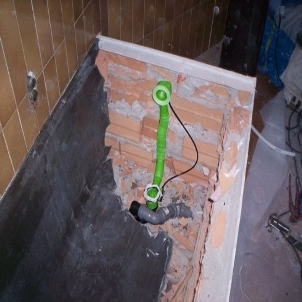 lavoro di sovrapposizione vasca