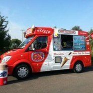 ice cream van in the parking 