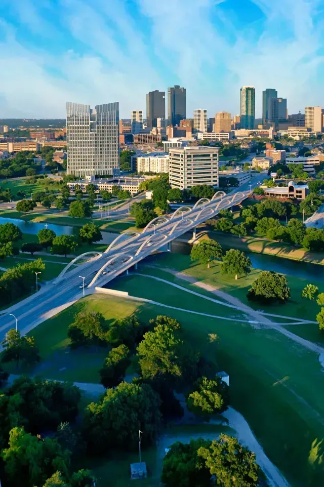 Fort Worth, TX skyline showing downtown cityscape