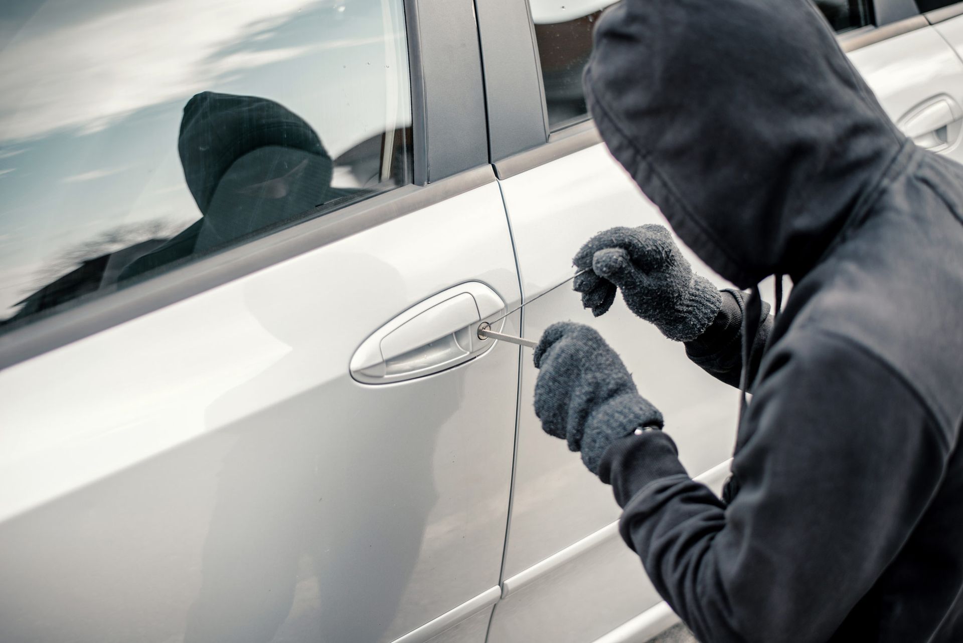 Man stealing a car — Mildura, VIC — United Panel Works