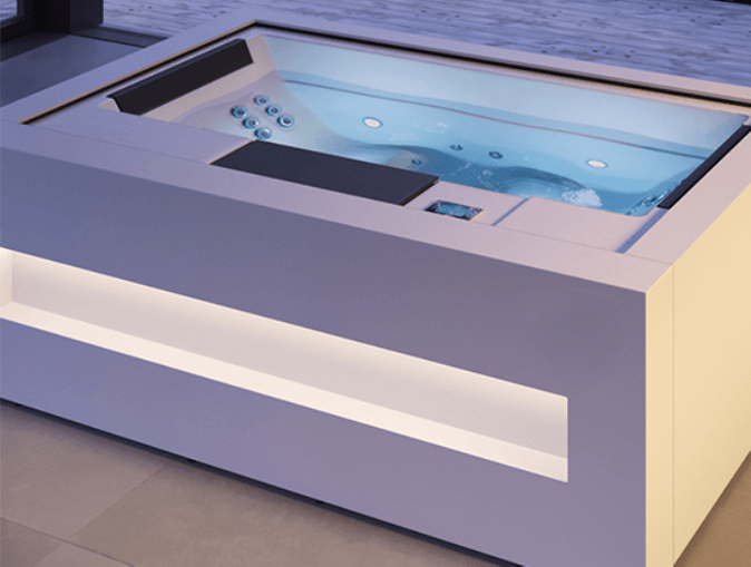 a home spa hot tub from Aquavia and hypa spa