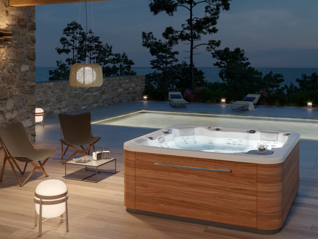 A luxury home with a hot tub from hypa spa