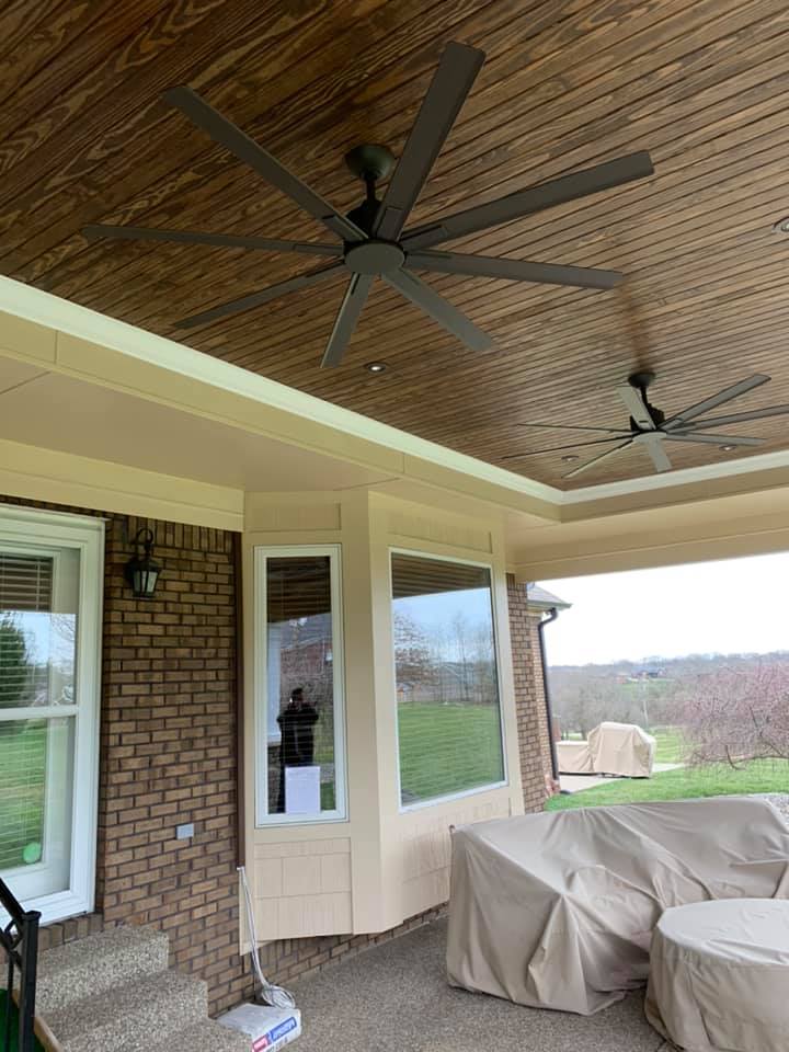 home expansion contractor building back porch on home in louisville completed job