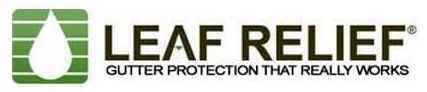 The logo for leaf relief gutter protection that really works