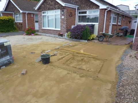 constructing the driveway