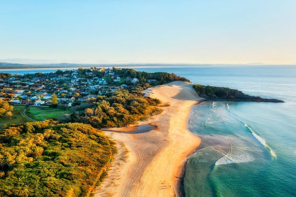 A Large Body Of Water With Trees In The Foreground — Uglow Painting Toby Uglow In Forster, NSW